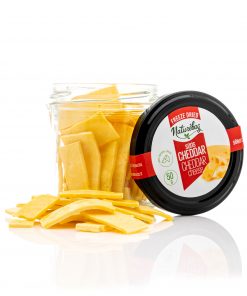 Džiovintas šaltyje raudonas CHEDDAR sūris juostelėmis